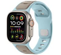 Anlinser Sport Straps Compatible with Apple Watch Strap 49mm 46mm 45mm 44mm 42mm for Men Women, Silicone Loop Band Designed for iWatch Ultra 3/2/1 Series 11 10 9 8 7 6 5-1 SE, Light Blue