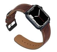 Anlinser Straps Compatible with Apple Watch Strap 46mm 45mm 44mm 42mm 41mm 40mm, Women Men Leather Straps Replacement Band Compatible for iWatch Ultra Series 10 9 8-1 SE(49/46/45/44/42mm,Dark Brown)