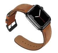 Anlinser Straps Compatible with Apple Watch Strap 46mm 45mm 44mm 42mm 41mm 40mm, Women Men Leather Straps Replacement Band Compatible for iWatch Ultra Series 10 9 8 7-1 SE (42/41/40/38mm,Light Brown)