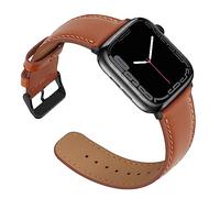 Anlinser Straps Compatible with Apple Watch Strap 46mm 45mm 44mm 42mm 41mm 40mm, Women Men Leather Straps Replacement Band Compatible for iWatch Ultra Series 10 9 8-1 SE(49/46/45/44/42mm,Brown)