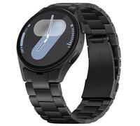 Anlinser Titanium Straps Compatible with Samsung Galaxy Watch 7/6/5/4/FE Strap 44mm 40mm, for Galaxy Watch 6 Classic 47mm 43mm/5 Pro 45mm, No Gap Lightweight Replacement Bands (Black)
