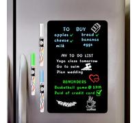 ANLIOTE Magnetic Chalkboard Sheet for Fridge, A4 Black Dry Erase Board