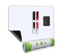 ANLIOTE Magnetic Whiteboard Sheet A3+ for Fridge, Easy to Write and Wipe Dry Erase Magnets Board, Ideal for Home Weekly Meal Planner Shopping List Office Notice - 2 Marker Pens & Eraser (50 x 33cm)