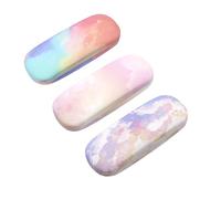 ANLIOTO 3 Pack Glass Cases Hard Shell, Portable Hard Eyeglasses Case Linen Fabrics Eyeglass Organizations for Women Girls