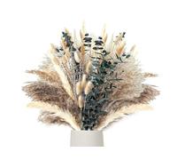 Anlising Pampas Grass and Bunny Tail Dried Flowers - Artificial Reed Bouquet for Boho Home Decor in Living Room, Bedroom, Garden House