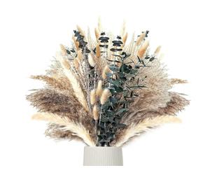 Anlising Pampas Grass and Bunny Tail Dried Flowers - Artificial Reed Bouquet for Boho Home Decor in Living Room, Bedroom, Garden House