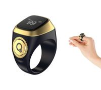 Anlising Smart Ring Counter, Smart Tasbih Zikr Ring, Muslim Islamic Prayer Smart Rings, Tasbih Counter Smart Ring, Tasbeeh Smart Counter, Digital Electronic Smart Tally Counter for Prayer (Black,20MM)