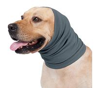 Anlitent Dog Calming Hoodie for Medium Large Dogs Grooming,Ear &Neck Protection, Ear Compression, Puppy Ear Cover Warm Stretchy,Pet Earmuff Noise Bathing Anti-anxiety (Large, Blue)