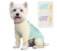 Anlitent Dog Cooling Jumpsuit, UPF 50+ Sun Protection, Sunblock Dog T-Shirt for Sensitive Skin, Elastic Stretchy Four-Legged Onesie to Keep Fur Clean & Avoid Bathing Small Medium Breeds XXL (7.5-10kg)