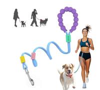Anlitent Hands-Free Dog Lead Waist Belt for Large Dogs, 1.4 m with Soft Foam Handle, Double Section Slip Rope Dog Leads for Puppy Small Medium Dog Walking Running Training Strong Long(Blue)