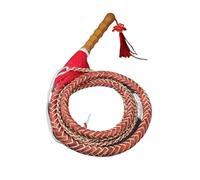 ANLONGLI 150cm Cowhide Rattling Whip for Fitness, Martial Arts, and Defense - Soft Horse Shepherd Whip for Middle-Aged and Seniors