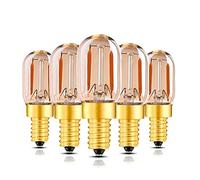 ANLONGLI 5Pcs T22 LED Edison Light Bulb E12/E14 1W 12V 24V LED Filament Lamp Vintage Industrial Decorative Bulbs for Bar Home Restaurant,E12 220V