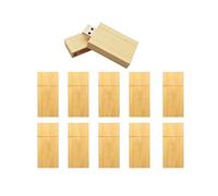 Anloter 10pcs Wood USB Flash Drive Memory Thumb Stick Pen drive Bamboo Wood USB 3.0 High Speed U-Disk (16GB/3.0)