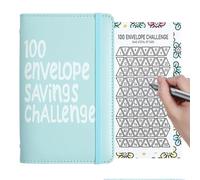 Anloximt 100 Day Savings Challenge Binder, Saving Challenge Book, Offices & School Supplies for Financial Freedom Family Expense Tracking Income Tracking Budgeting