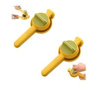 Anloximt 2 Lemon Squeezer Press, 9.05x3.35in Handheld Lemon Juicer, Manual Fruit Mexican Elbow, Manual Press Squeezer For Lemon, Orange, Citrus, Extracting The Most Juice Possible, Yellow