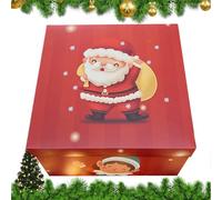 Anloximt Christmas Boxes | Goodies Treat Boxes - Multi-Layer Paper Storage Container for Holiday Favor Supplies Christmas Adults for Packaging Organization Decoration