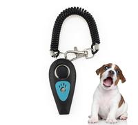 Anloximt Dog Training Clicker | 2 in 1 Cat Clicker and Whistle,Behavior Aid with Wrist Strap, Silent Recall Device, Dog Whistle for Small Animal Cat Horse Bird