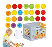Anloximt Egg Shape Matching Game - Sensory Color Recognition Toy | Smooth Kids Brain Teaser Early Learning Game Skill Development for Birthday Celebration Activity