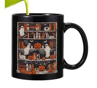 Anloximt Halloween Coffee Cups | Pumpkin Ceramic Spooky Mug - 400ml Spooky Teapot Water Cup for Fall Kitchen Travel Camping Home Dorm Decor