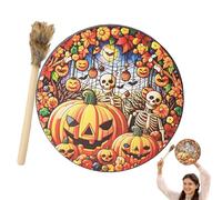 Anloximt Halloween Shamanic Drum,Meditation Drum Shaman Drum | Shamanic Drums Halloween Spiritual Instrument, Sound Healer Shaman Tools 10 Inch, Meditation Halloween Decorations