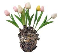Anloximt Heart Vases for Flowers - Novelty Vase | Weird Funky Anatomical Heart Design with Multiple Holes Plants Pot Centerpieces for Living Room Desk Mothers Day Halloween Home Decor