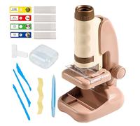 Anloximt Microscope Toy for Kids, Educational Experiment Microscope with Led Light, Biological Science Experiment Toy for 2+ Years Old Children Girls Boys Toddler