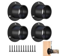 Anloximt Rope Cover - Rope Cover Rail Support Cap ,Rust-Proof Heavy Duty Metal Black Supports for Garden Deck Fencing Outdoor Stair