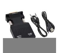 Anloximt VGA To HD Adapter | Audio Cable - with 3.5mm Cable High-Speed Audio-Supported Plug-And-Play Connector 1080P for Office Presentations