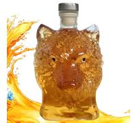 Anloximt Whisky Decanter | 350ml Wolf Head Cocktail Decanter,Artistic Whiskey Bottle for Spirits Storage Cabinet Home Bar Cocktail Bourbon Collection
