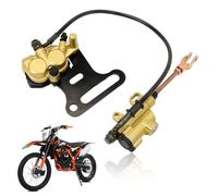 Anlseiod Rear Brake Caliper Hydraulic Brake Kit with Pad Compatible with 70cc-500cc Pit Pro Dirt Bike Trail Axel 50cc 15mm (Gold)