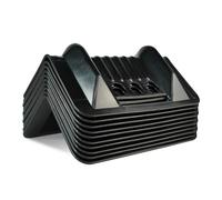 ANLULOAD Black Edge Protectors Flatbed Corner Tie Down Protectors Protects Cargo Edges from Wear and Tear,10Pcs（9.5＂x 6.2＂x 3.7＂