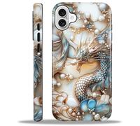 ANLUN STORE Case for iPhone 16, Hybrid Dual Protection Soft TPU + Hard PC Shockproof Cover Anti-Scratch & Slim Protective for Men Women Case Mosaic Dragon Fantasy Art Design