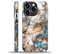 ANLUN STORE Case for iPhone 16 Pro Max, Hybrid Dual Protection Soft TPU + Hard PC Shockproof Cover Anti-Scratch & Slim Protective for Men Women Case Mosaic Dragon Fantasy Art Design