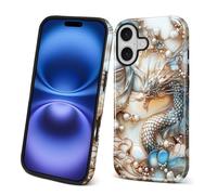 ANLUN STORE Case for iPhone 17, Hybrid Dual Protection Soft TPU + Hard PC Shockproof Cover Anti-Scratch & Slim Protective for Men Women Case Mosaic Dragon Fantasy Art Design