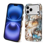 ANLUN STORE Case for iPhone 17 Pro, Hybrid Dual Protection Soft TPU + Hard PC Shockproof Cover Anti-Scratch & Slim Protective for Men Women Case Mosaic Dragon Fantasy Art Design