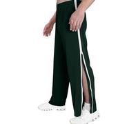 ANLWGK Rehabilitation Pants For Women And Men, Side Opening Loose Jogging Training, Casual Side Zipper Basketball Sweatsuit M-3XL Post-operative Men's Trousers(Vert,XXL)