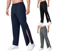 ANLWGK Rehabilitation Trousers For Men With Zip On The Leg, Jogging That Can Be Opened At The Side, Sports, Training With Full-length Zip, M-3XL Men's Trousers(Blue B,XL)