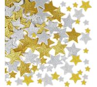 Anmahe 200 Pcs Star Stickers, Gold & Silver Glitter Stars, Shiny Star Stickers for Crafting, Teacher Reward, Scrapbook, Handmade