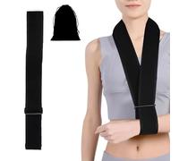 Anmahe Arm Sling for Shoulder Injury Broken Wrist, Shoulder Sling Support Breathable, Adjustable Sling for Arm Support, With Storage Bag, Black
