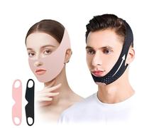 Anmahe Chin Strap for Sleeping 2pcs,Jaw Strap,Adjustable Reduce Anti Snoring Chin Strapanti Snoring,V Line Face Lifting Chin Mask Effect,Chin Strap Aid,with 2 Eye Masks