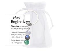 Anmahe Crystal Keyring New Beginnings Gifts for Women - Crystal Keyrings for Women - White Storage Cloth Bag, Suitable for Friends to Encourage, Divorce and Breakup Recovery Gifts