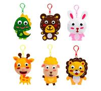 Anmahe Kids Sewing Kit,6 Pcs Set Sewing Kit for Kids,Play N Learn Sewing Kit Kids,DIY Animal Hand Puppet Sewing Kits for Kids,for Beginners Girls and Boys Sewing Education