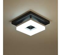 Anmaice Led Ceiling Light 8W, Square Lamp, Modern Adjustable Color Temperature Lights for Bathroom, Hallways, Balcony, Cloakroom, Small Closet, Washrooms, Stairwell, Iron Black