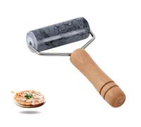 anman Rolling Pin Pizza Roller, Marble Roller Non-Stick T-Type, for Cake Baking Tortilla Fudge Pizza Cookies and Other Kitchen Baking Cooking (Type 2 Black).