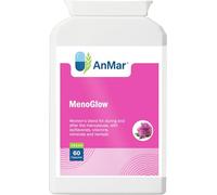 AnMar® MenoGlow Menopause Support Capsules - Women’s Balance Complex with Soy Isoflavones, Red Clover, Sage, Wild Yam & Vitamin B6 - Vegan - 60 Capsules