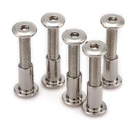 Anmas 20pcs M6 Length 30mm Furniture Joint Connector Bolt & Cap Nut Kit Use for Cot Bed Crib Bolts Hex Drive Socket Cap Bolts - Hex Socket Screws Head