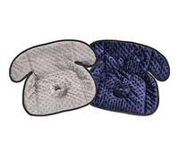 Anmas Home Piddle pad Car Seat Protector - Car Seat Saver Stroller Potty Pad, Baby Car Seat Cover, Car Seat Waterproof Liner for Potty Training Prevent Dipper Leaking 20x15 inch Black 2PCS(Blue+Gray）