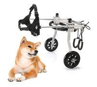 Anmas Sport Dog Wheelchair for Large 9-20kg Dogs Aluminium Silver Hindbone Support Carriage Bath Use