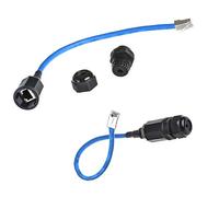 ANMBEST 2PCS M20 RJ45 Waterproof Cat5/5e/6 8P8C Connector IP67 Ethernet LAN Cable Connector Double Head with Shield Cat6 Network Cable Outdoor LAN Coupler Adapter Male to Female