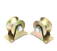 Anmeilexst 2 Pcs 2" U-Groove Track Wheel, Sliding Door Roller, for Track Sliding Doors and Mechanical Carts (Color Galvanizing)